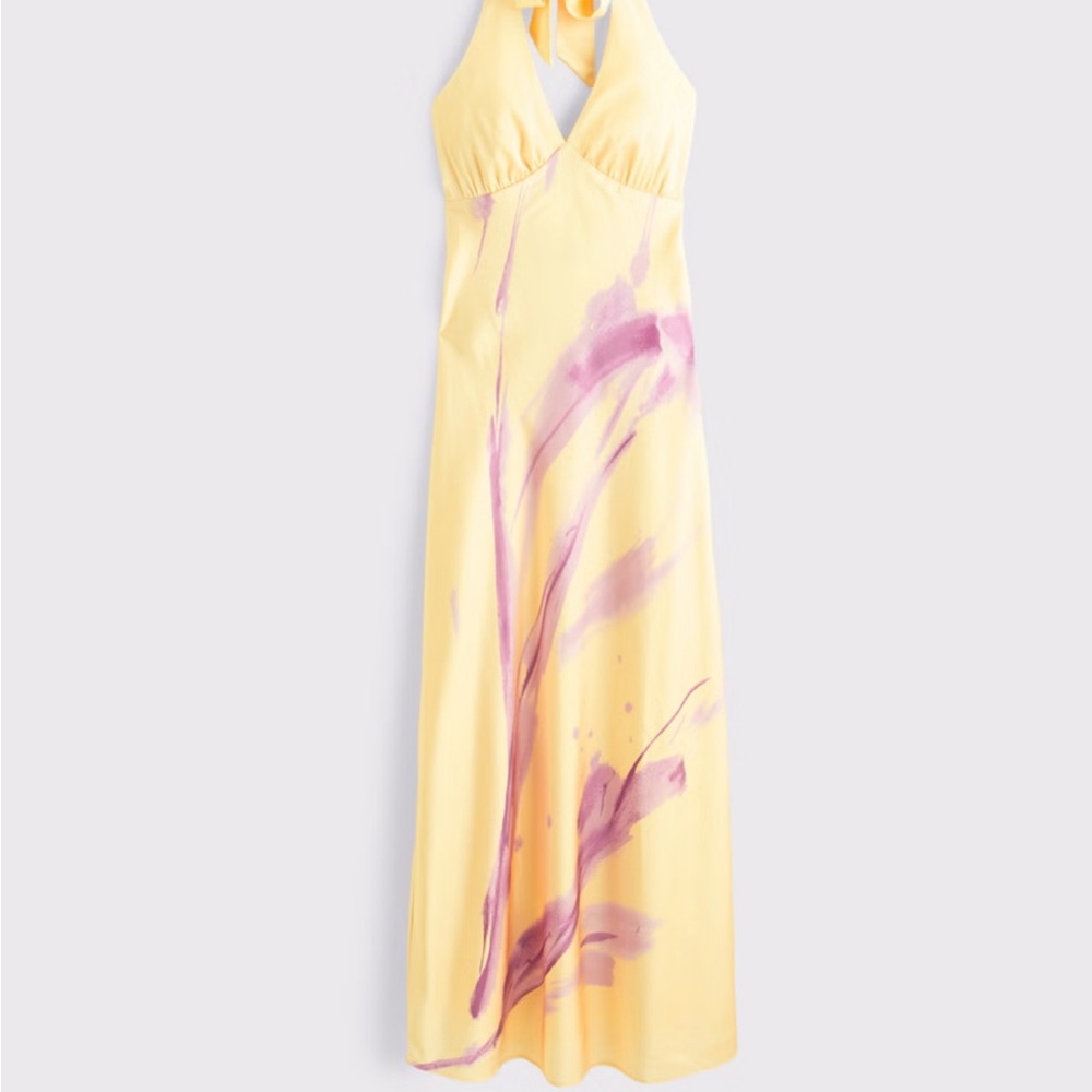 Abercrombie & Fitch, The A&F Julia Slip Halter Maxi Dress